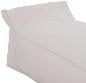 Πουφ Wadeline ξαπλώστρα με Textiline λευκό 190x80x40-60Υ εκ. 190x80x60 εκ.
