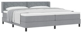 vidaXL Κρεβάτι box spring με στρώμα Ανοιχτό γκρι 200 x 200 cm