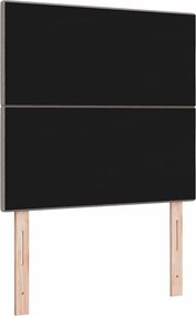 vidaXL LED κεφαλάρι με φώτα λωρίδας LED Taupe 90 cm Πολυεστέρας