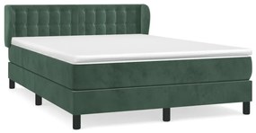 ΚΡΕΒΑΤΙ BOXSPRING ΜΕ ΣΤΡΩΜΑ ΣΚΟΥΡΟ ΠΡΑΣΙΝΟ 140X190ΕΚ. ΒΕΛΟΥΔΙΝΟ 3127730