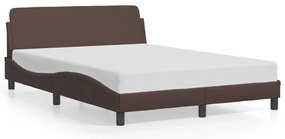 vidaXL Πλαίσιο Κρεβατιού με Κεφαλάρι Καφέ 120x200 εκ. Συνθετικό Δέρμα