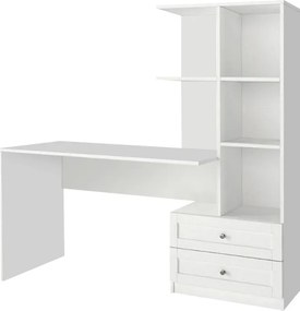 Γραφείο εργασίας Mantra Megapap χρώμα λευκό 155x60x152εκ.