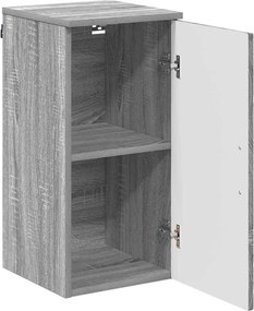 vidaXL Ντουλάπι Μπάνιου Γκρίζο Σονομα 30 x 31,5 x 61 εκ