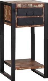vidaXL End Table Πολύχρωμο 40 x 40 x 80 cm Στερεό Ανακτηθέν Ξύλο