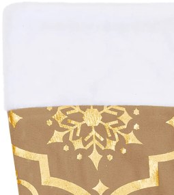 vidaXL Ποδιά Πολυτελείας Χριστουγ. Δέντρου Κίτρινη Κάλτσα 90εκ. Υφασμ.