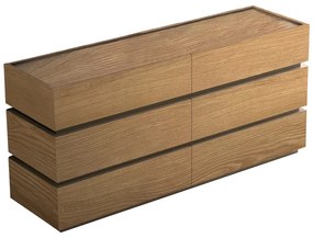 Συρταριέρα Sonlen pakoworld mdf σε oak απόχρωση 120x40x72εκ