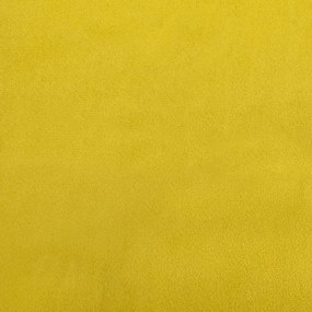 Σετ Σαλονιού 3 Τεμαχίων Κίτρινο από Βελούδο με Μαξιλάρια - Κίτρινο
