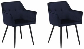 Καρέκλα Berwyn 1276, Σκούρο μπλε, 84x60x49cm, 9 kg, Ταπισερί, Μεταλλικά, Ξύλο, Μπράτσα, Ξύλο: Λεύκα | Epipla1.gr