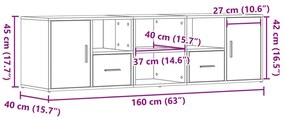 ΝΤΟΥΛΑΠΙ ΓΩΝΙΑΚΟ ΛΕΥΚΟ 160X40X45 ΕΚ. ΑΠΟ ΕΠΕΞ. ΞΥΛΟ 3307819