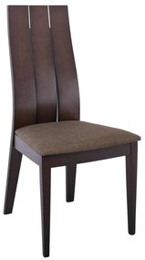 SAMBER Καρέκλα, Οξιά Καρυδί Burn Beech, Ύφασμα Καφέ 50x57x101cm