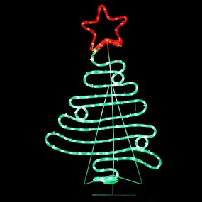 Φωτοσωλήνας Christmas Tree 132 Led X081324519N 54x90+150cm 24,6W Green-Red Aca