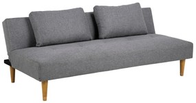 Καναπές κρεβάτι Oakland 469, Αριθμός θέσεων: 3, Ανοιχτό γκρι, 74x180x86cm, 27 kg, Πόδια: Ξύλο, Ξύλο: Καουτσούκ | Epipla1.gr