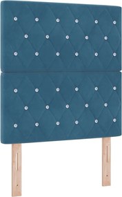 vidaXL Κεφαλάρι Σκούρο Μπλε 80 cm Βελούδο