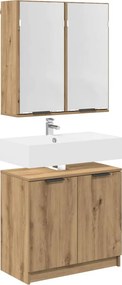 vidaXL Σετ Ντουλαπιών Μπάνιου 2 τεμ. Artisan Oak Επεξεργασμένο Ξύλο