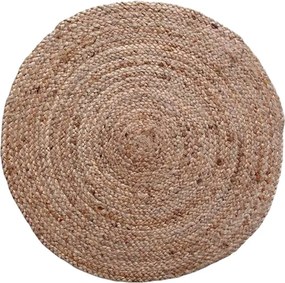 Χαλί Solon Inart μπεζ γιούτα 120x120x1εκ