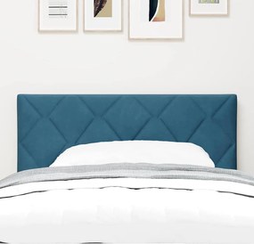 vidaXL LED κεφαλάρι Σκούρο Μπλε 90 cm Τεχνητό Δέρμα