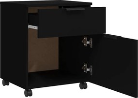 vidaXL Φορητό Ντουλάπι Αρχείων Μαύρο 45 x 38 x 54 εκ. Επεξεργ. Ξύλο