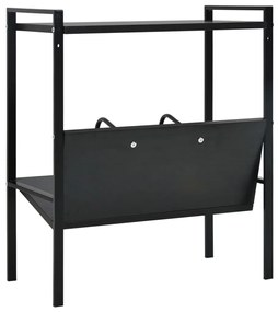 vidaXL Βιβλιοθήκη 2 Επιπέδων Μαύρη 52x28x59 εκ. Επεξεργασμένο Ξύλο