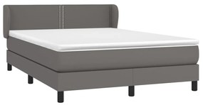 ΚΡΕΒΑΤΙ BOXSPRING ΜΕ ΣΤΡΩΜΑ ΓΚΡΙ 140X190ΕΚ. ΑΠΟ ΣΥΝΘΕΤΙΚΟ ΔΕΡΜΑ 3127251