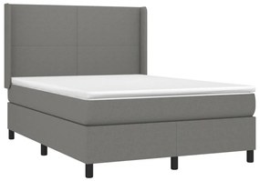 ΚΡΕΒΑΤΙ BOXSPRING ΜΕ ΣΤΡΩΜΑ ΣΚΟΥΡΟ ΓΚΡΙ 140X190 ΕΚ. ΥΦΑΣΜΑΤΙΝΟ 3131266