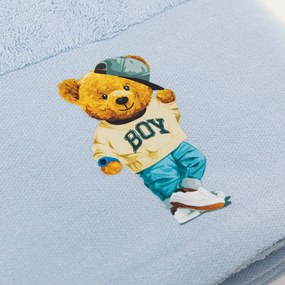 Πετσέτες Σετ 2ΤΜΧ Teddy Boy - 70 x 120 / 30 x 50 cm - Σιέλ - Borea