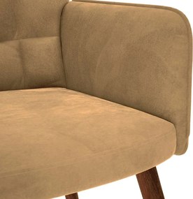 vidaXL Πολυθρόνα Relax Καφέ Βελούδινη