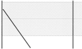 vidaXL Στύλος Περιφράξεων Γκρι 10 x 1,2 μ (40 x 40 mm πλέγμα)