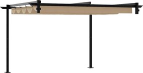 vidaXL Κιόσκι 300 x 300 x 200 cm Taupe Πολυεστέρας