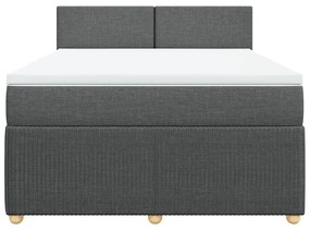 ΚΡΕΒΑΤΙ BOXSPRING ΜΕ ΣΤΡΩΜΑ ΣΚΟΥΡΟ ΓΚΡΙ 140X200 ΕΚ ΥΦΑΣΜΑΤΙΝΟ 3287473