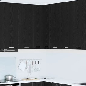 vidaXL Κρεμαστό ντουλάπι Μαύρος Δρυς και Λευκό 57 x 57 x 100 εκ.