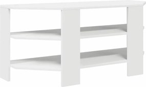 vidaXL ΓωνιακήΒάσηΤηλεόρασης Λευκό 102x40,5x45εκ Επεξεργασμένο ξύλο