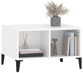 vidaXL Τραπεζάκι Σαλονιού Λευκό 60x50x36,5 εκ. από Επεξεργασμένο Ξύλο