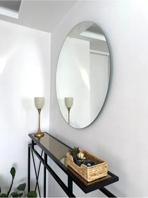 Stewehome Στρογγυλός καθρέφτης χωρίς πλαίσιο 80 cm Λευκό 77x1.5x1.5 cm