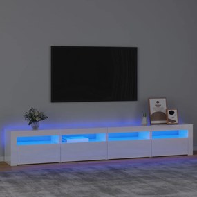 Έπιπλο Τηλεόρασης με LED Γυαλιστερό Μαύρο 240x35x40 εκ.