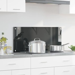 Κουζίνα Πλακάκι Σκούρο Γκρι 90x40x0,6 εκ. Ψημένο Γυαλί