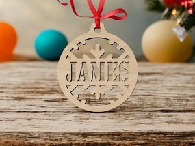 Intra απο ξύλο plywood 3mm-4mm πάχος – Εξατομικευμένο Χριστουγεννιάτικο Στολίδι 15x15 cm INTRAVECTRY-MY547129