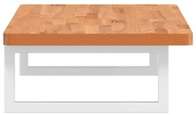 vidaXL Ράφι Νιπτήρα Τοίχου από Ατσάλι / Μασίφ Ξύλο Οξιάς