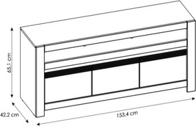 Έπιπλο τηλεόρασης Sydney - 153.40Χ42.20Χ65.00cm