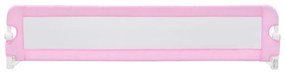 vidaXL Μπάρα Κρεβατιού Προστατευτική Ροζ 180 x 42 εκ. από Πολυεστέρα