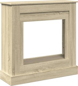 vidaXL Πλαίσιο Τζακιού Sonoma Δρυς 90x30x90 εκ. από Επεξ. Ξύλο