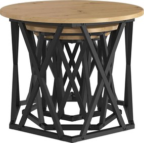 vidaXL Κομοδίνο Μονάδας 3 pcs Artisan Oak 53 x 53 x 40 cm