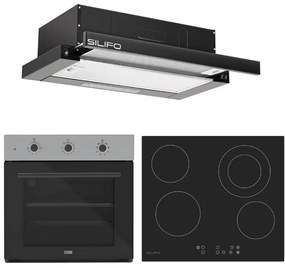 SILIFO ΣΕΤ ΣΕΤ ΦΟΥΡΝΟΣ SF6008 INOX + ΕΣΤΙΑ ΚΕΡΑΜΙΚΗ SF6822HV5 + ΑΠΟΡΡΟΦΗΤΗΡΑΣ ΣΥΡΟΜΕΝΟΣ SF6665 BLACK (4 ΕΤΗ ΕΓΓΥΗΣΗ ΕΛΛΗΝΙΚΗΣ ΑΝΤΙΠΡΟΣΩΠΕΙΑΣ) SILIFO 999-002-92247