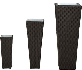 vidaXL Σετ Υπαίθριας Χρήσης 3 pcs Μαύρο Μέταλλο