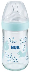 Μπιμπερό Γυάλινο Nature Sense 10745119 Temperature Control 240ml 0-6 Μηνών Ciel Nuk 240ml Γυαλί,Σιλικόνη