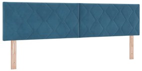 vidaXL LED κεφαλάρι Σκούρο Μπλε 180 cm Τεχνητό Δέρμα