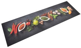 Χαλί Κουζίνας Πλενόμενο Σχέδιο Μπαχαρικά 45 x 150 εκ. Βελούδινο - Πολύχρωμο