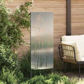 vidaXL Οθόνη Ιδιωτικότητας Κήπου Floral Ασημί 50 x 140 εκ