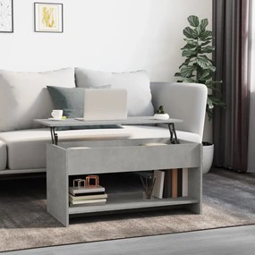 vidaXL Τραπεζάκι Σαλονιού Γκρι Σκυρ. 102x50x52,5 εκ. Επεξεργ. Ξύλο