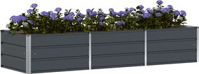 vidaXL Γλάστρα Ανθρακί 240 x 80 x 45 cm Ατσάλι