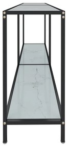 vidaXL Τραπέζι Κονσόλα Λευκό 160 x 35 x 75,5 εκ. από Ψημένο Γυαλί